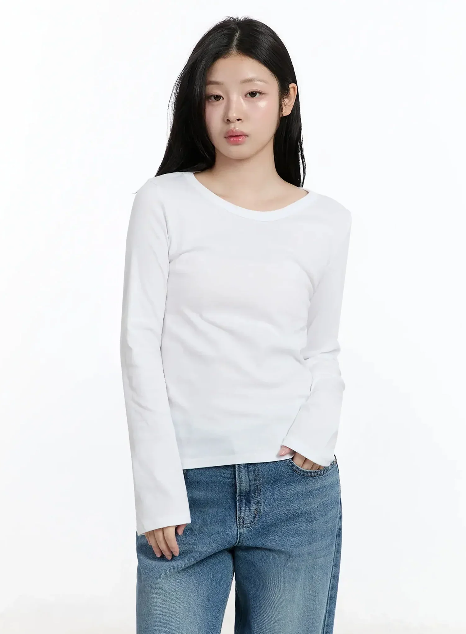 Classic Round Neck Long Sleeve Top IM519 - Image 7