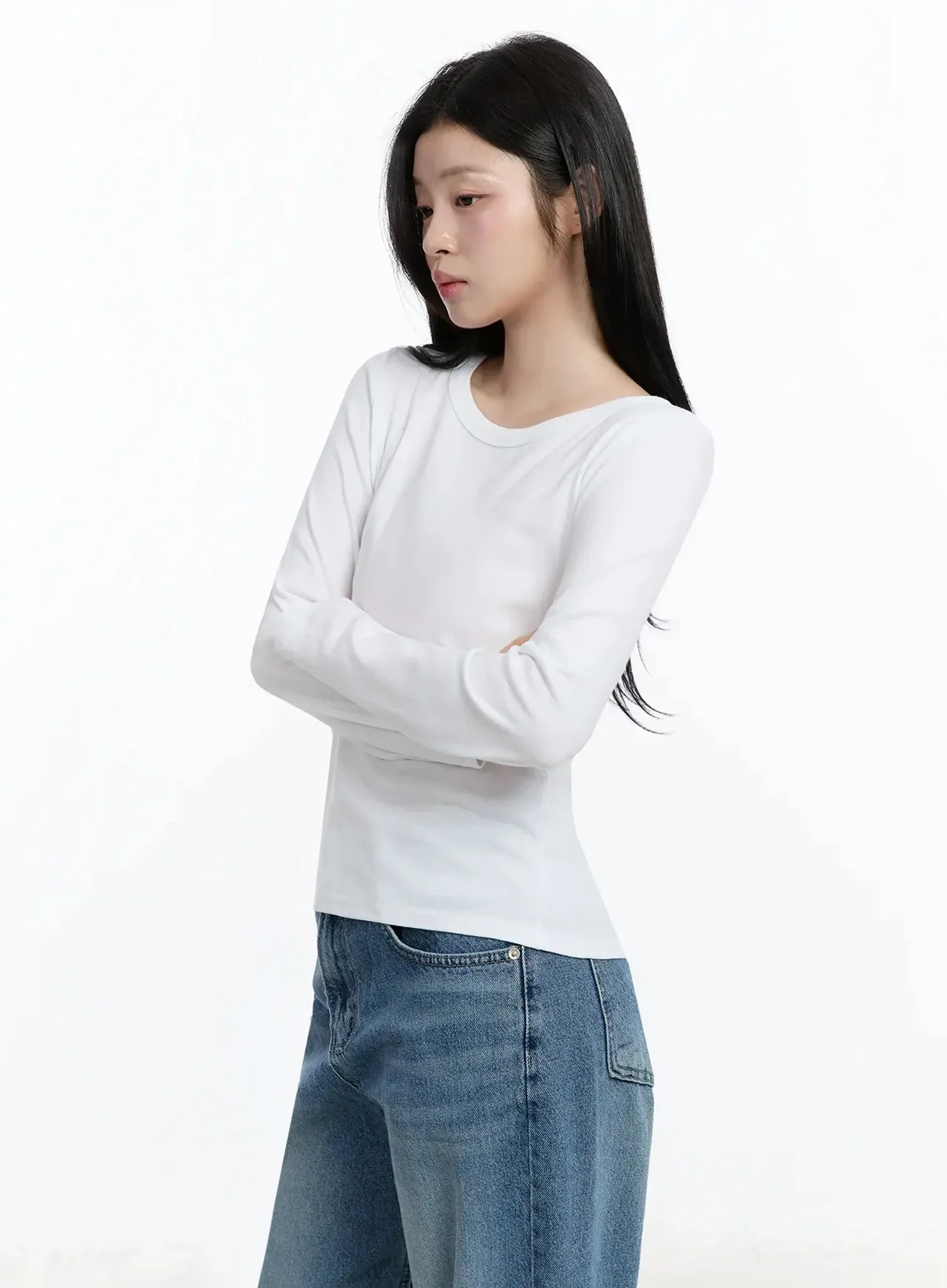 Classic Round Neck Long Sleeve Top IM519 - Image 8