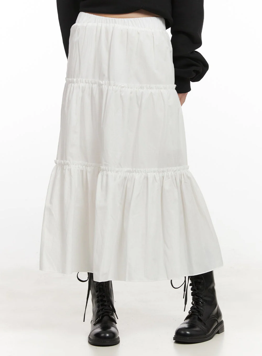 Classic Ruffle Flare Maxi Skirt CJ523