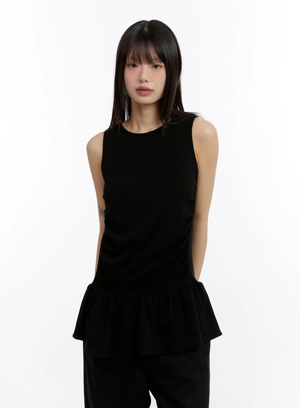 Classic Shirred Sleeveless Mini Dress CA508 - Image 12
