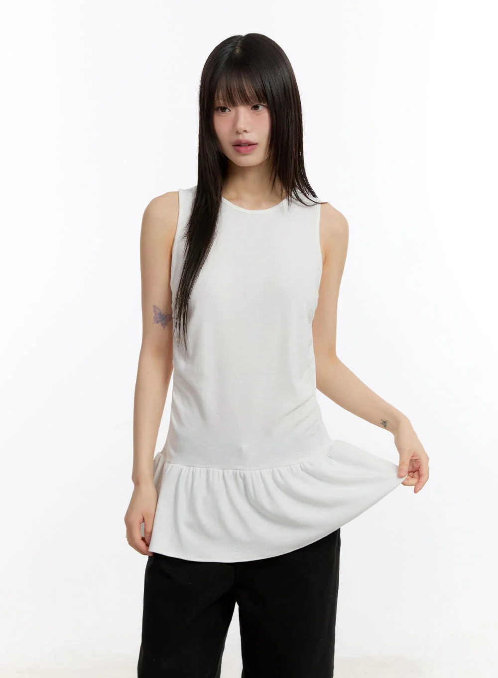 Classic Shirred Sleeveless Mini Dress CA508 - Image 13