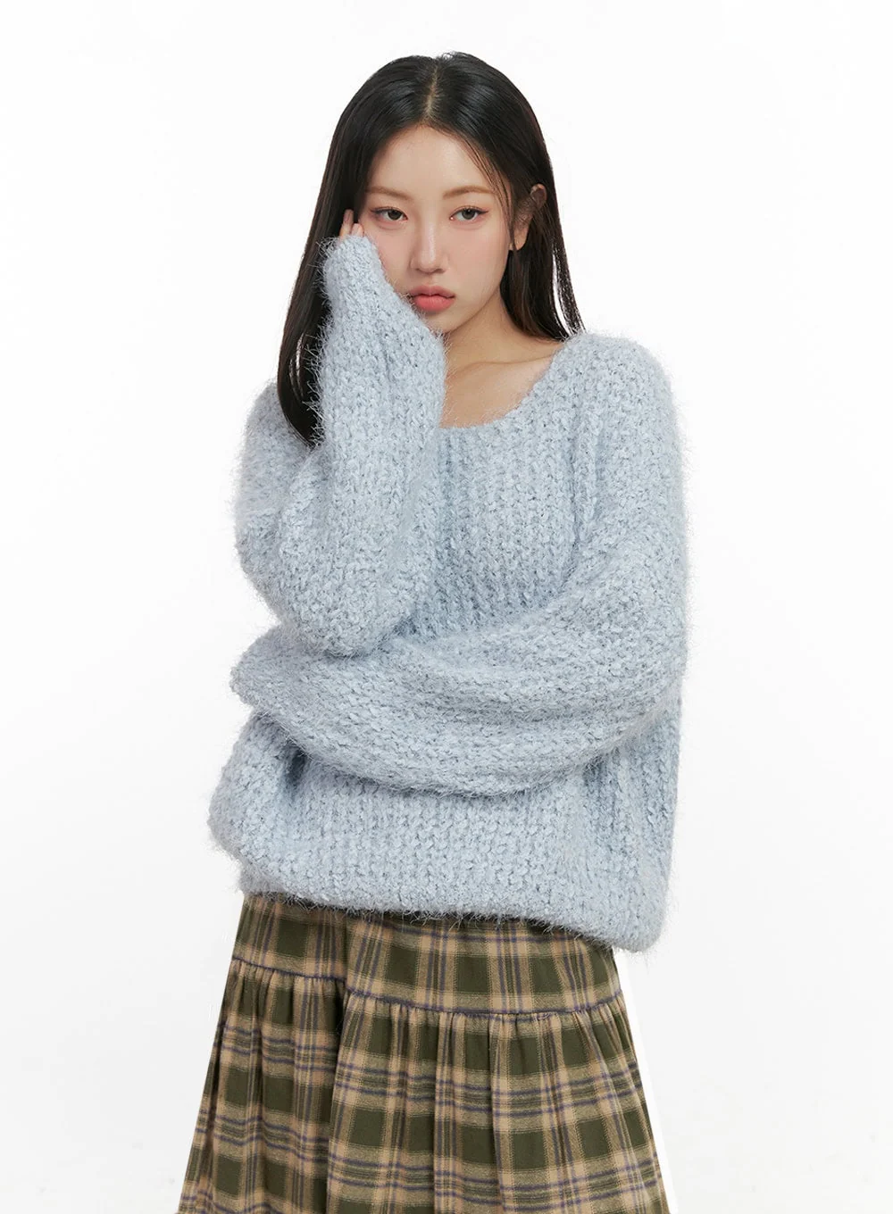 Classic Solid Long Sleeve Sweater IN415 - Image 3
