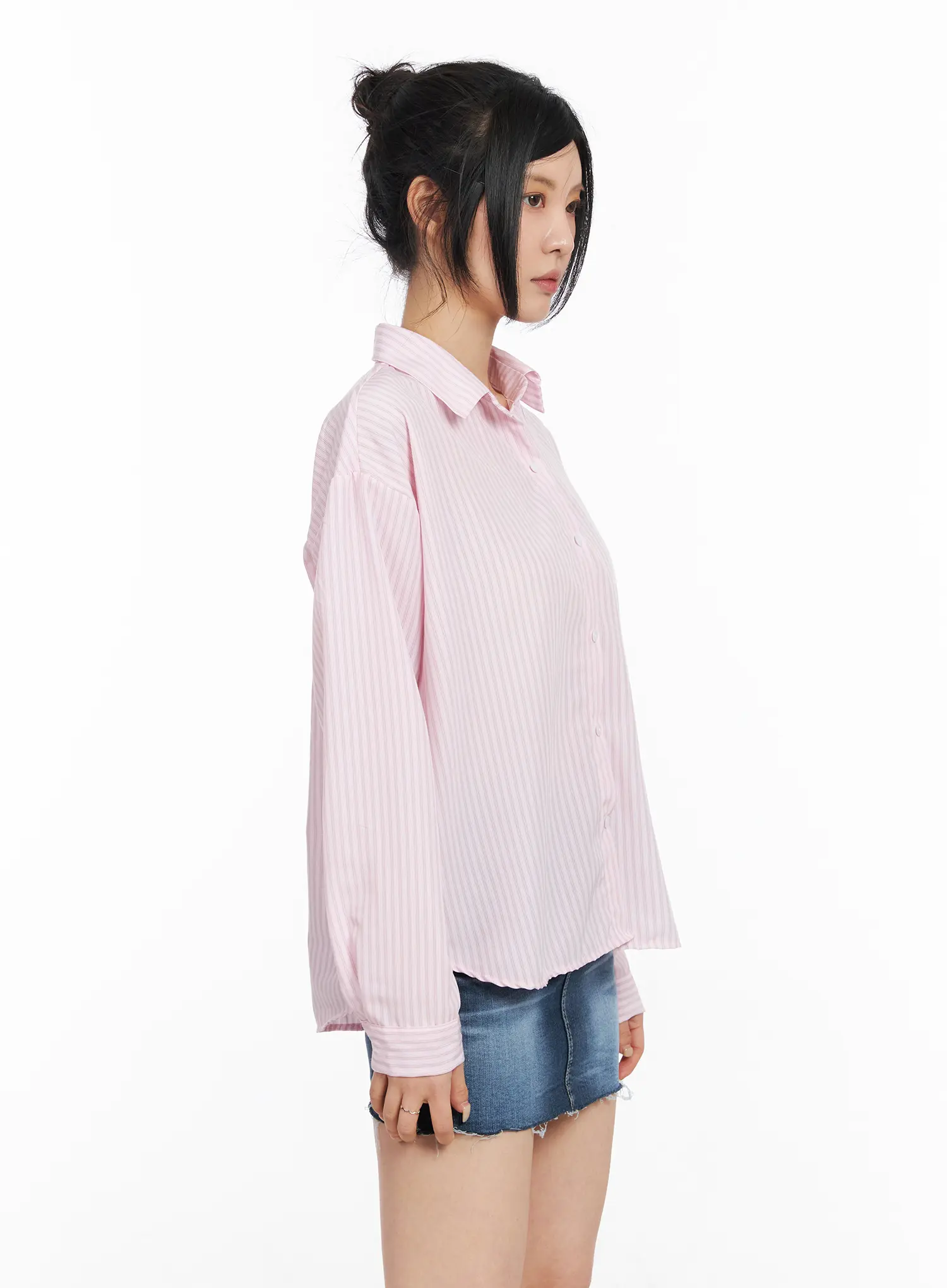 Classic Striped Button-Up Shirt CM516 - Image 7