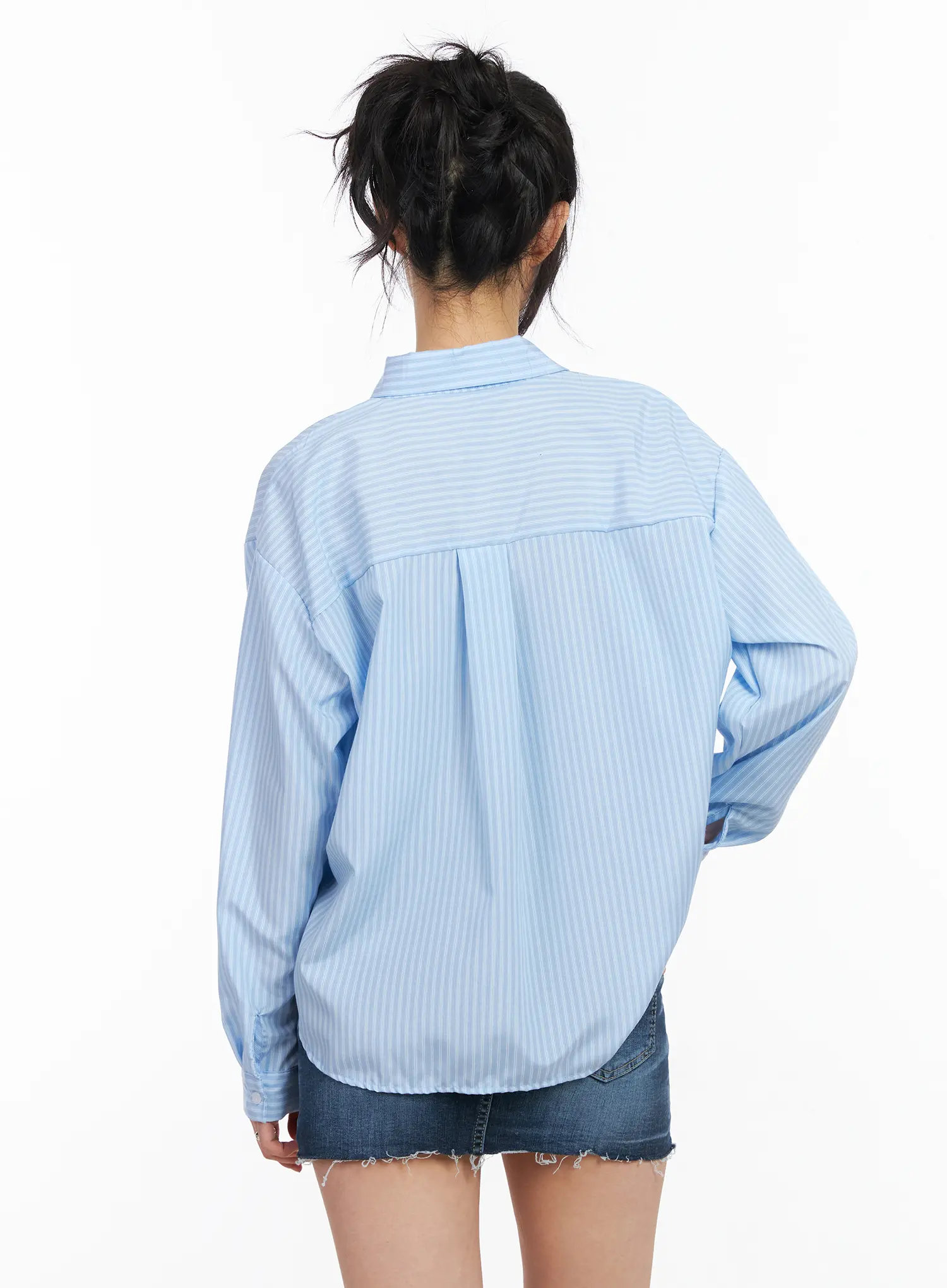 Classic Striped Button-Up Shirt CM516 - Image 9