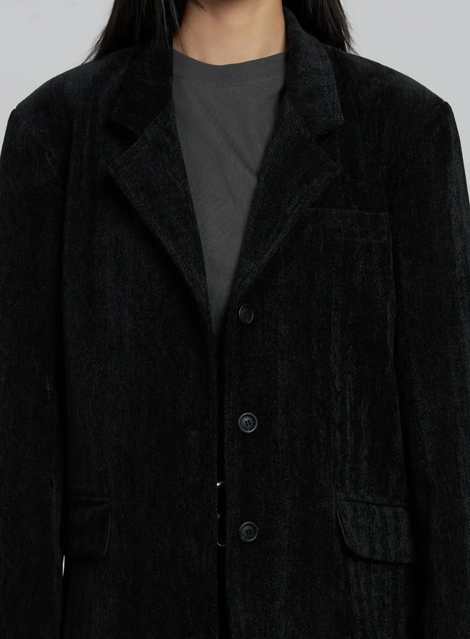 Classic Velvet Oversized Blazer IM520 - Image 5
