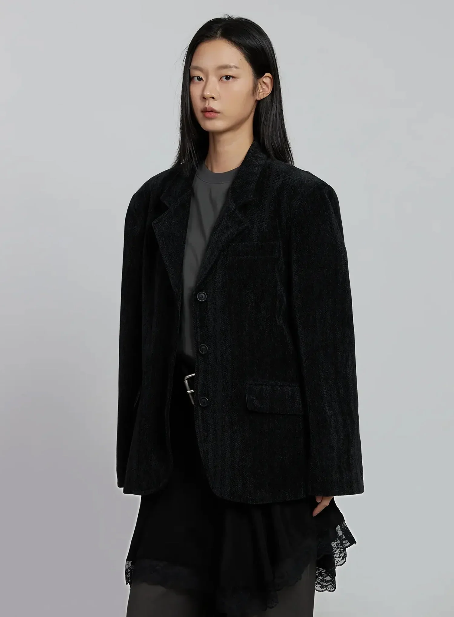 Classic Velvet Oversized Blazer IM520 - Image 7