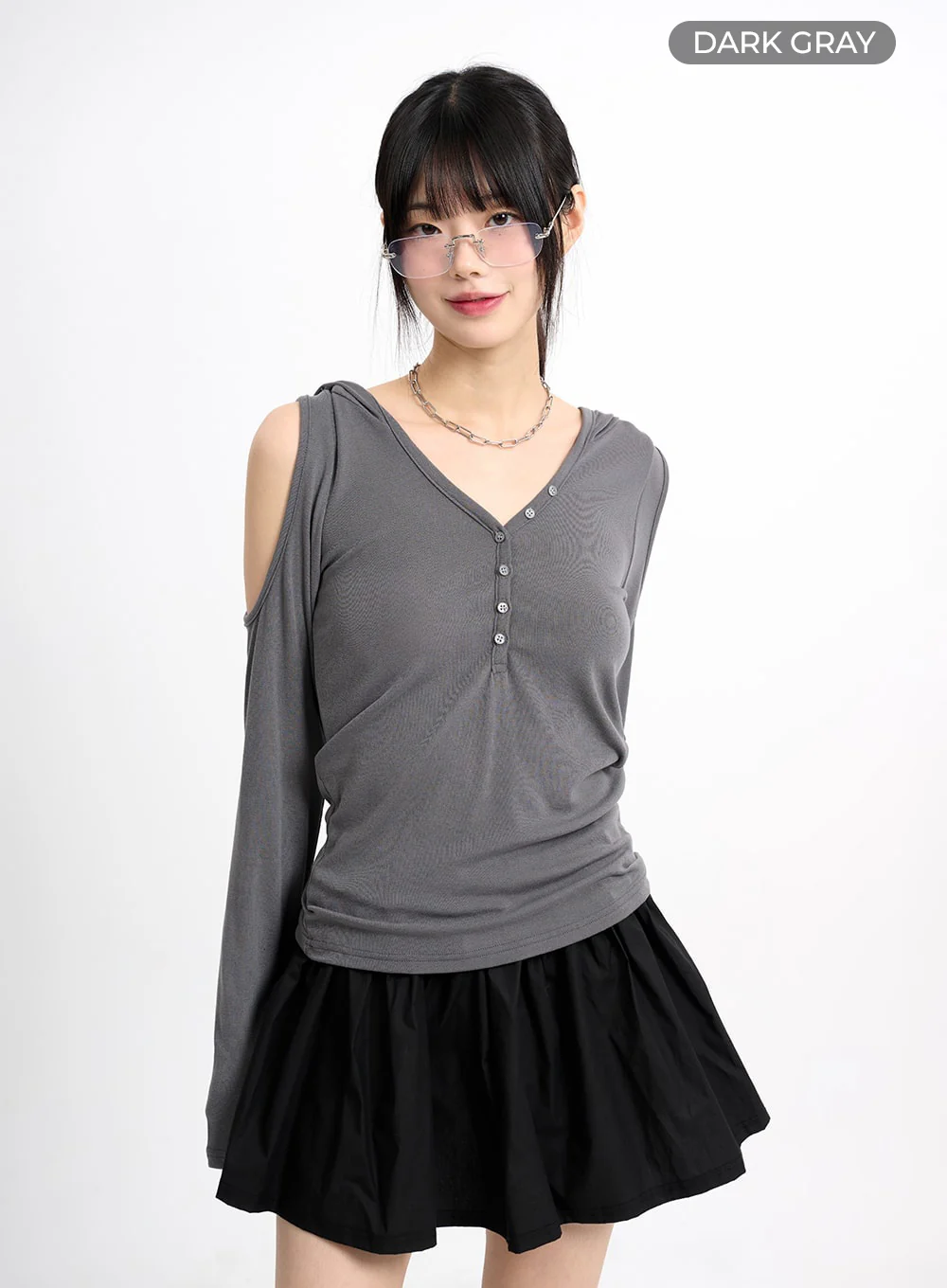 Cold Shoulder Hoodie CM415 - Image 8