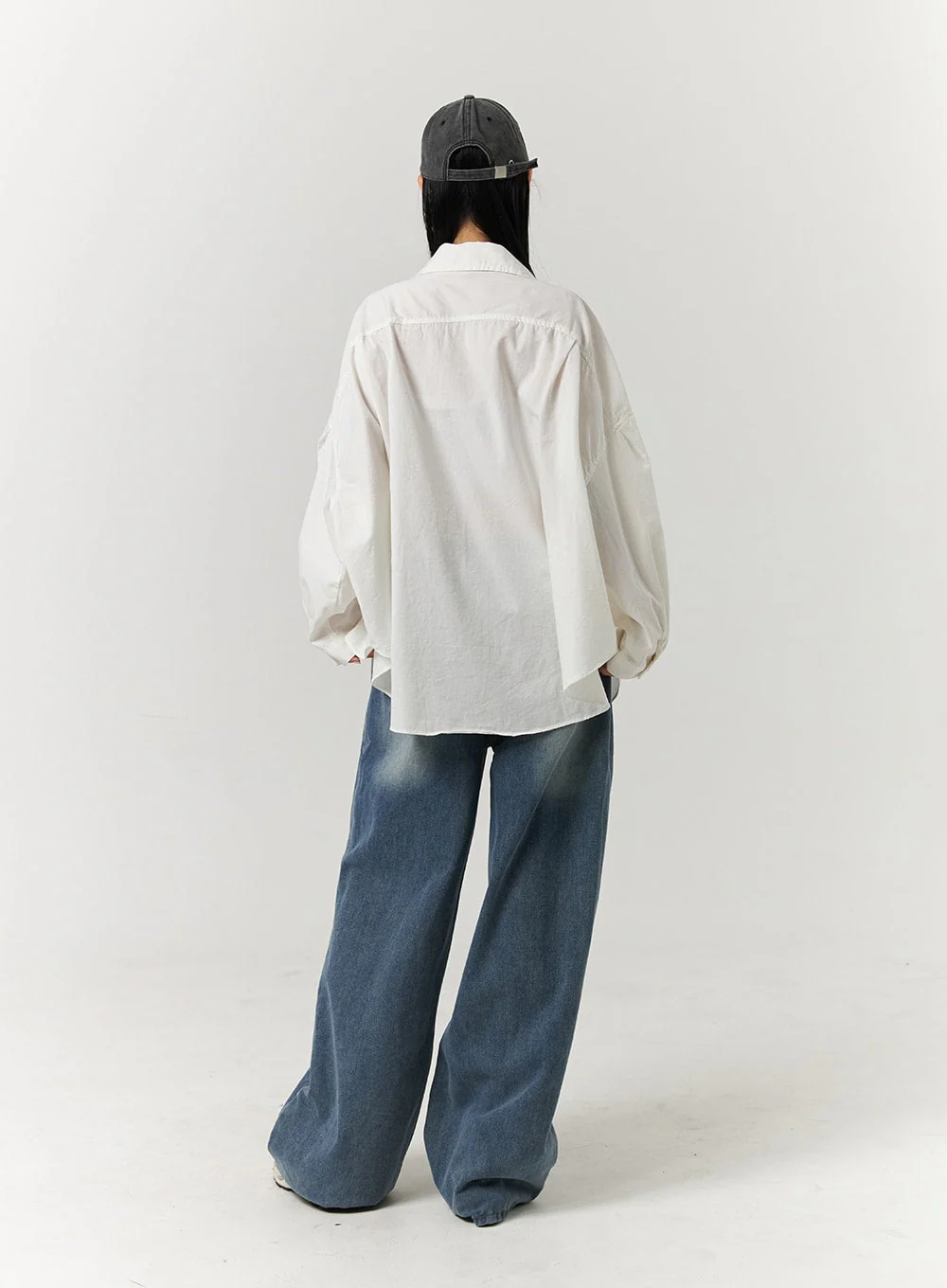 Collar Solid Button Long Sleeve Blouse CJ405 - Image 7