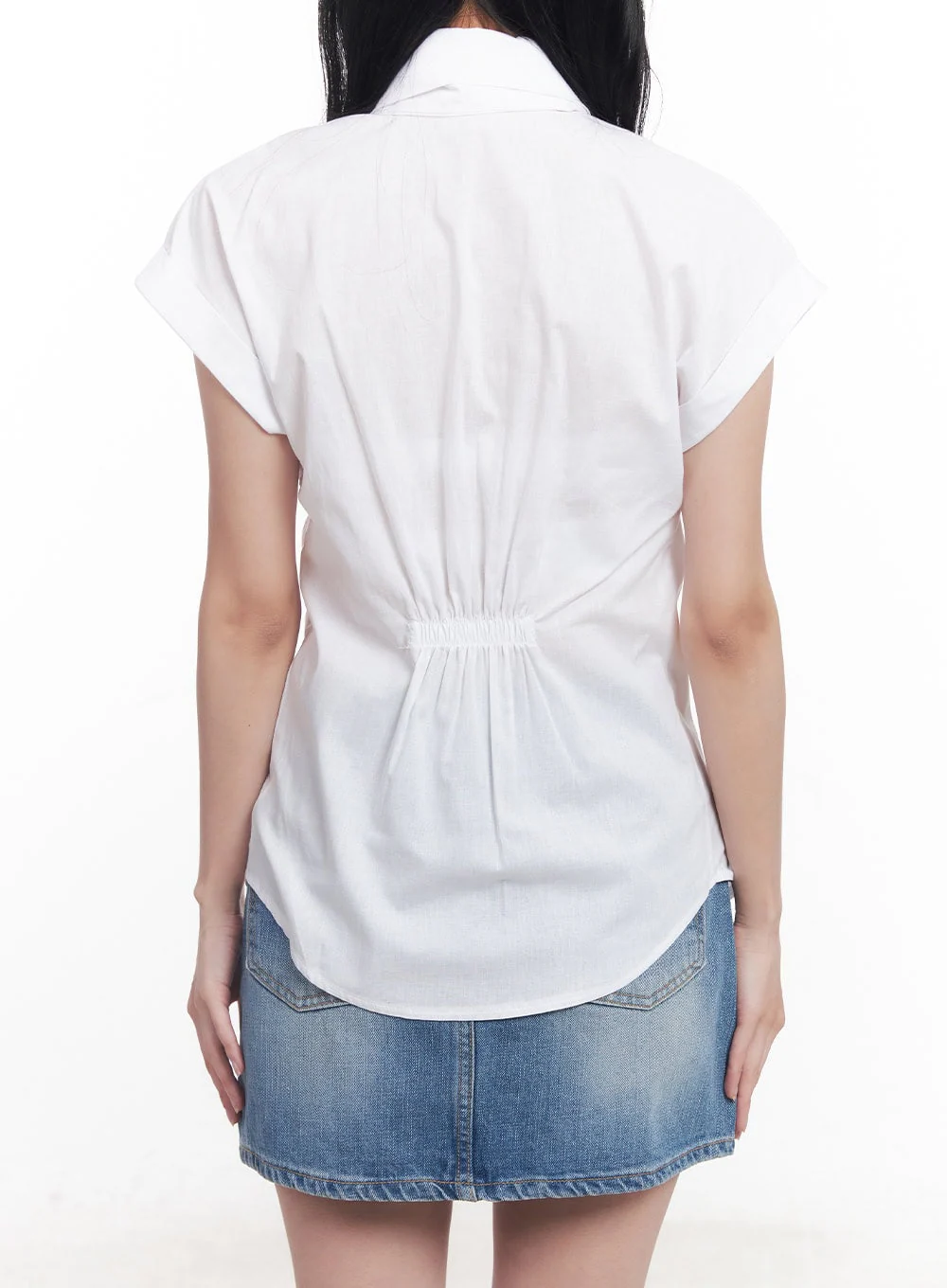 Collared Blouse Top Neck-Tie Set CY523 - Image 10