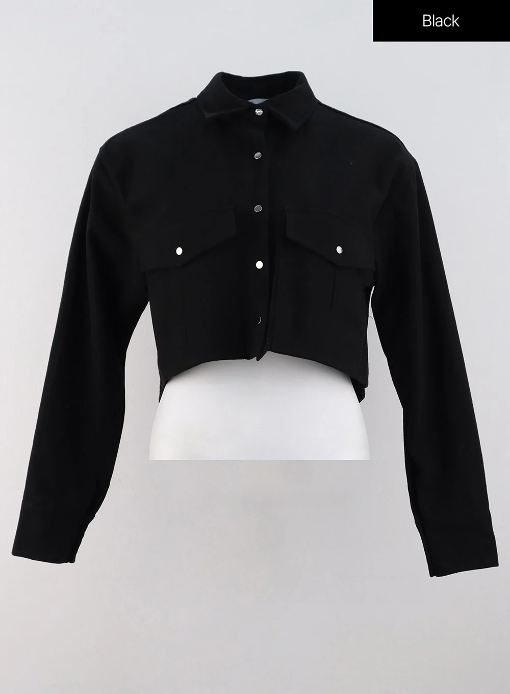 Collared Cotton Crop Jacket OG318 - Image 15