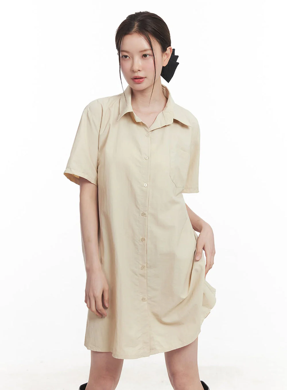 Collared Shirt Mini Dress IY508 - Image 7