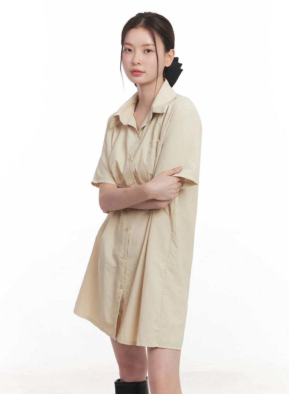 Collared Shirt Mini Dress IY508 - Image 8