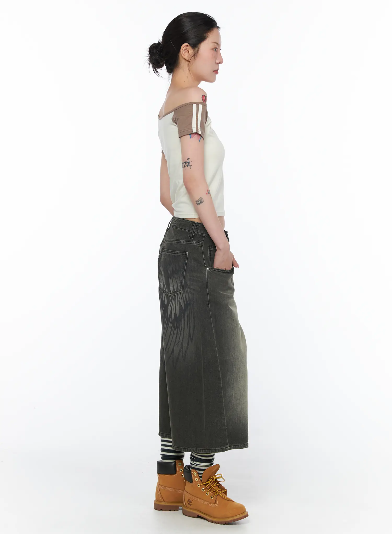 Color Block One-Shoulder Top CA524 - Image 4