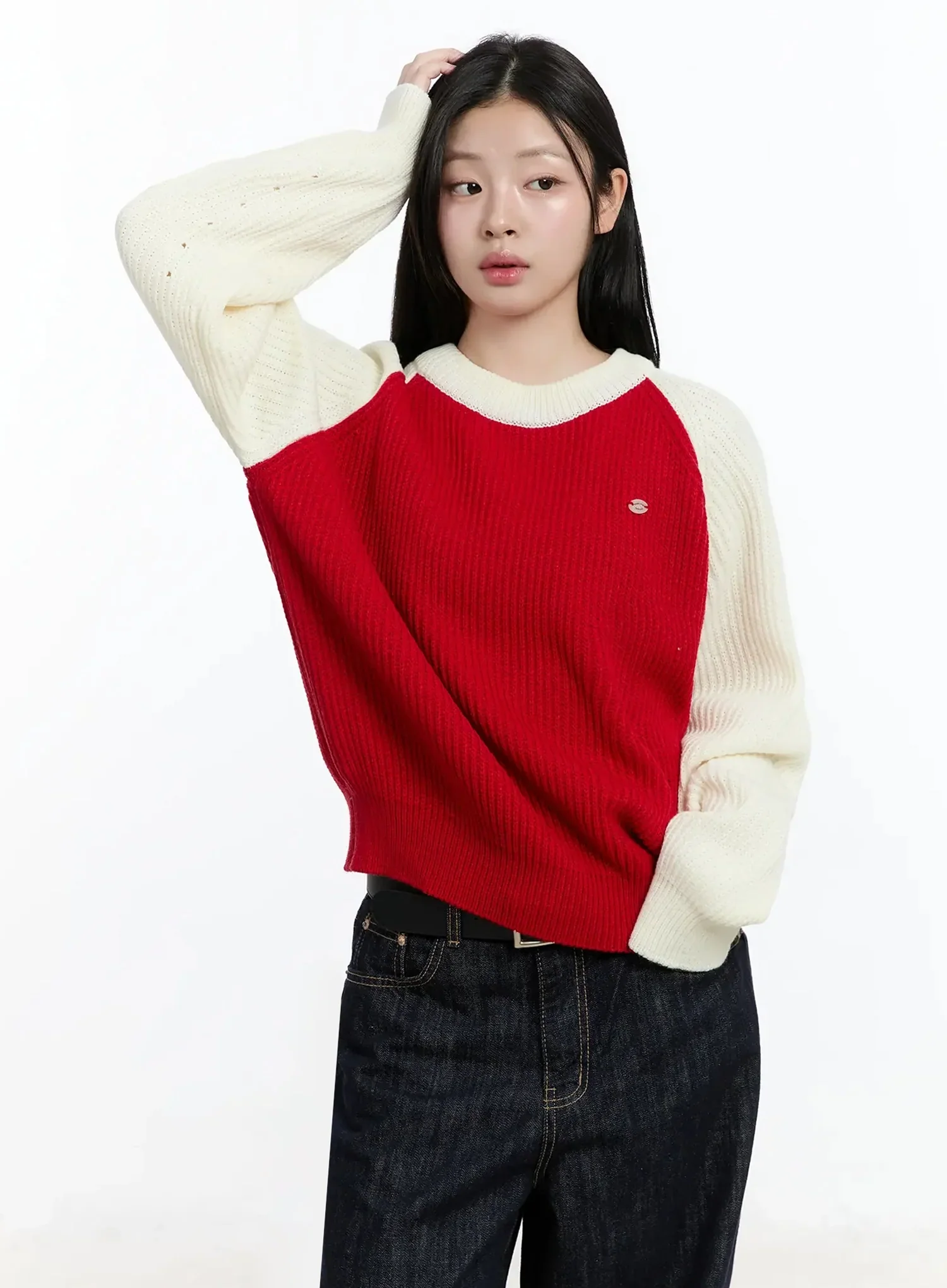 Colorblock Knit Sweater IM519 - Image 14