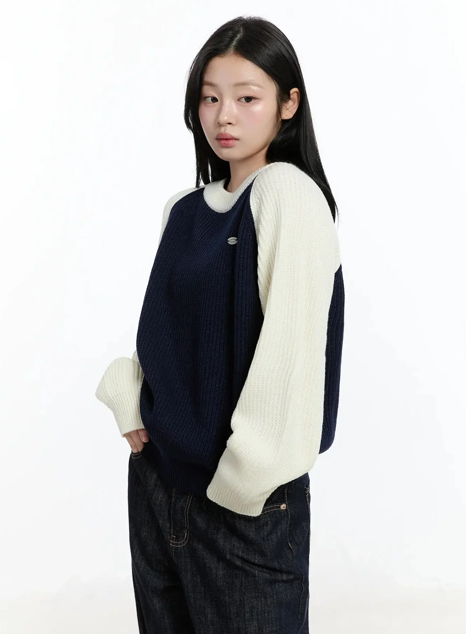 Colorblock Knit Sweater IM519 - Image 15
