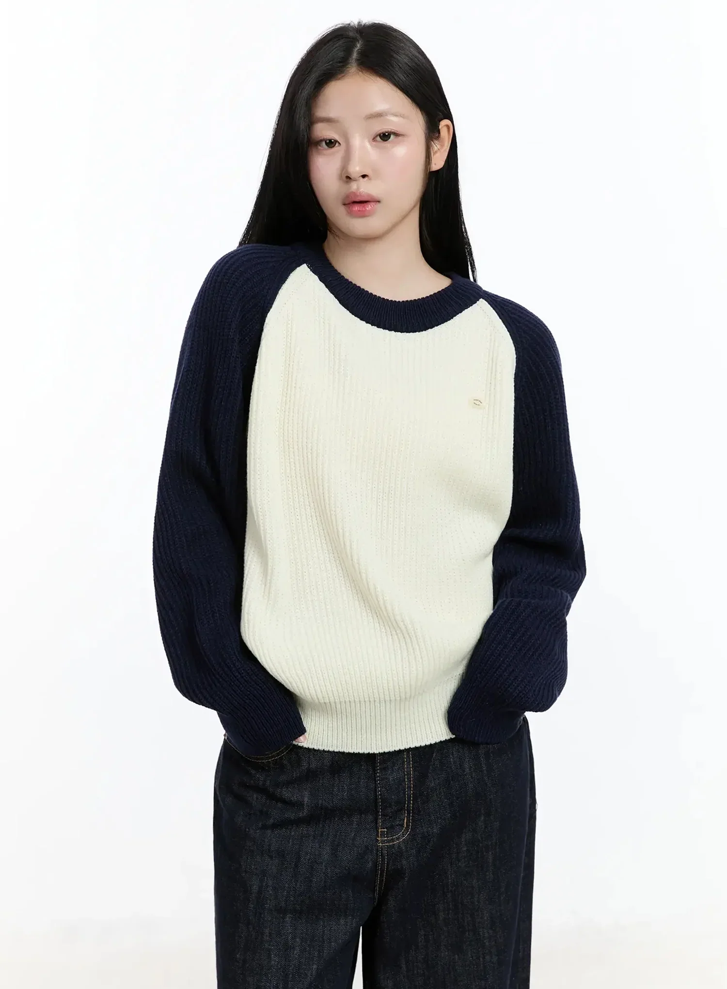 Colorblock Knit Sweater IM519 - Image 3