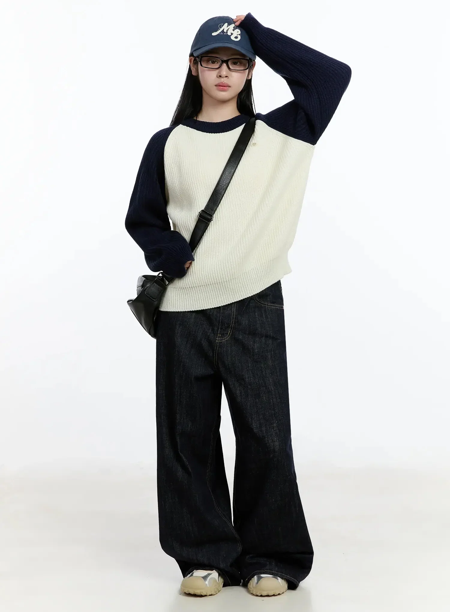 Colorblock Knit Sweater IM519 - Image 4