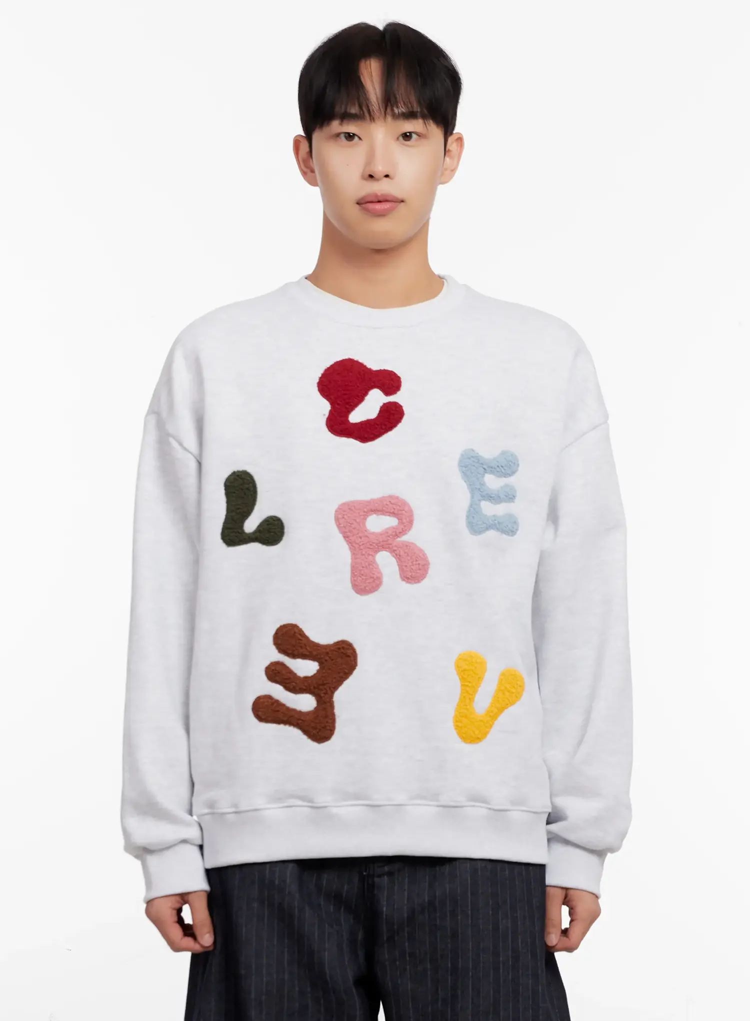 Colorful Patched Graphic Sweatshirt IO523 - Image 10