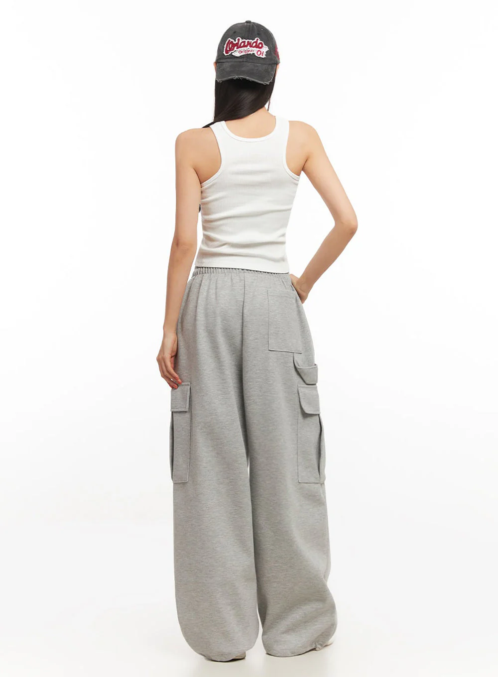 Comfy Cargo Wide-Fit Sweatpants IA504 - Image 10