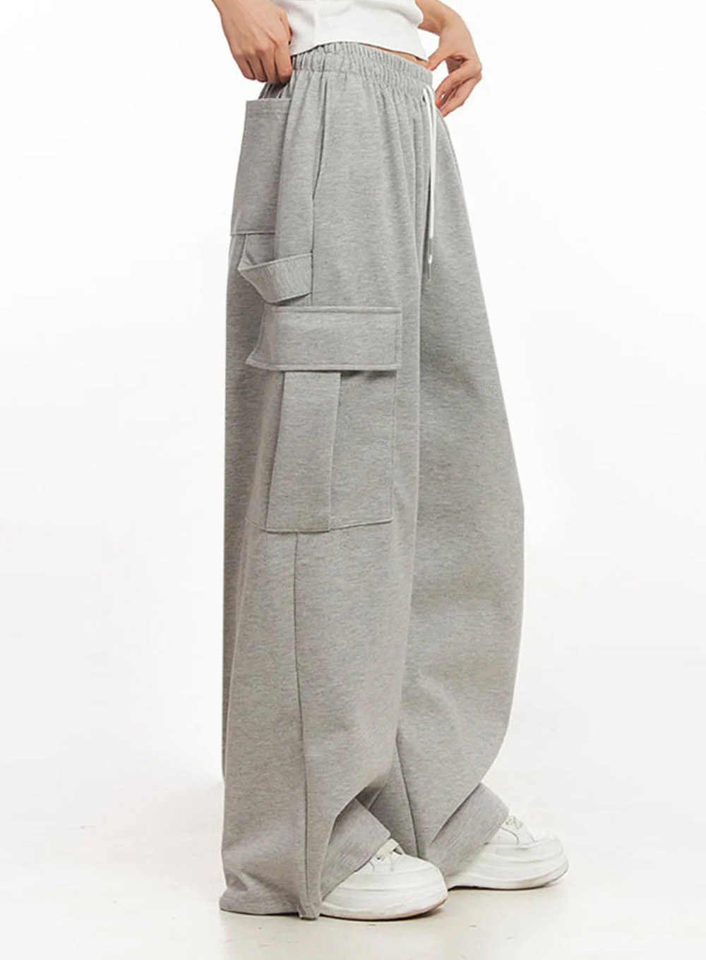 Comfy Cargo Wide-Fit Sweatpants IA504 - Image 11