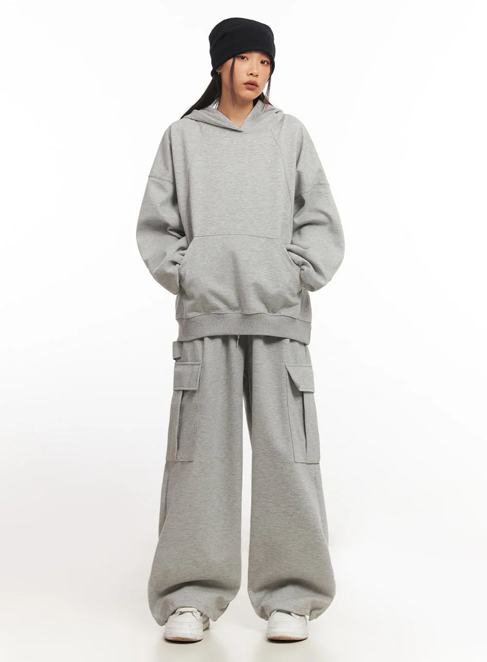 Comfy Cargo Wide-Fit Sweatpants IA504 - Image 3