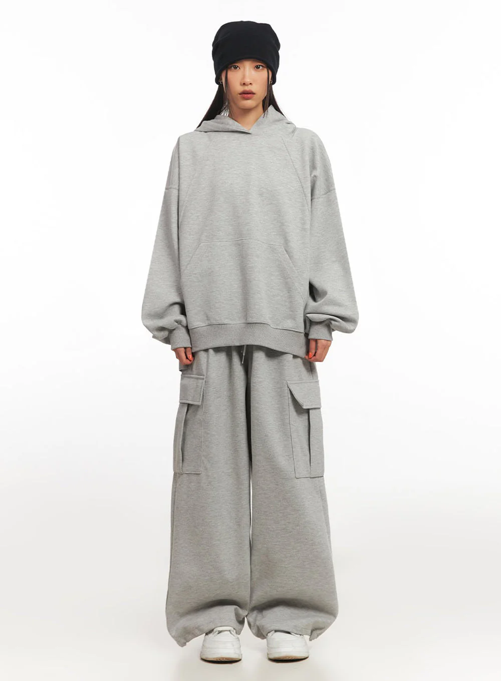 Comfy Cargo Wide-Fit Sweatpants IA504 - Image 4