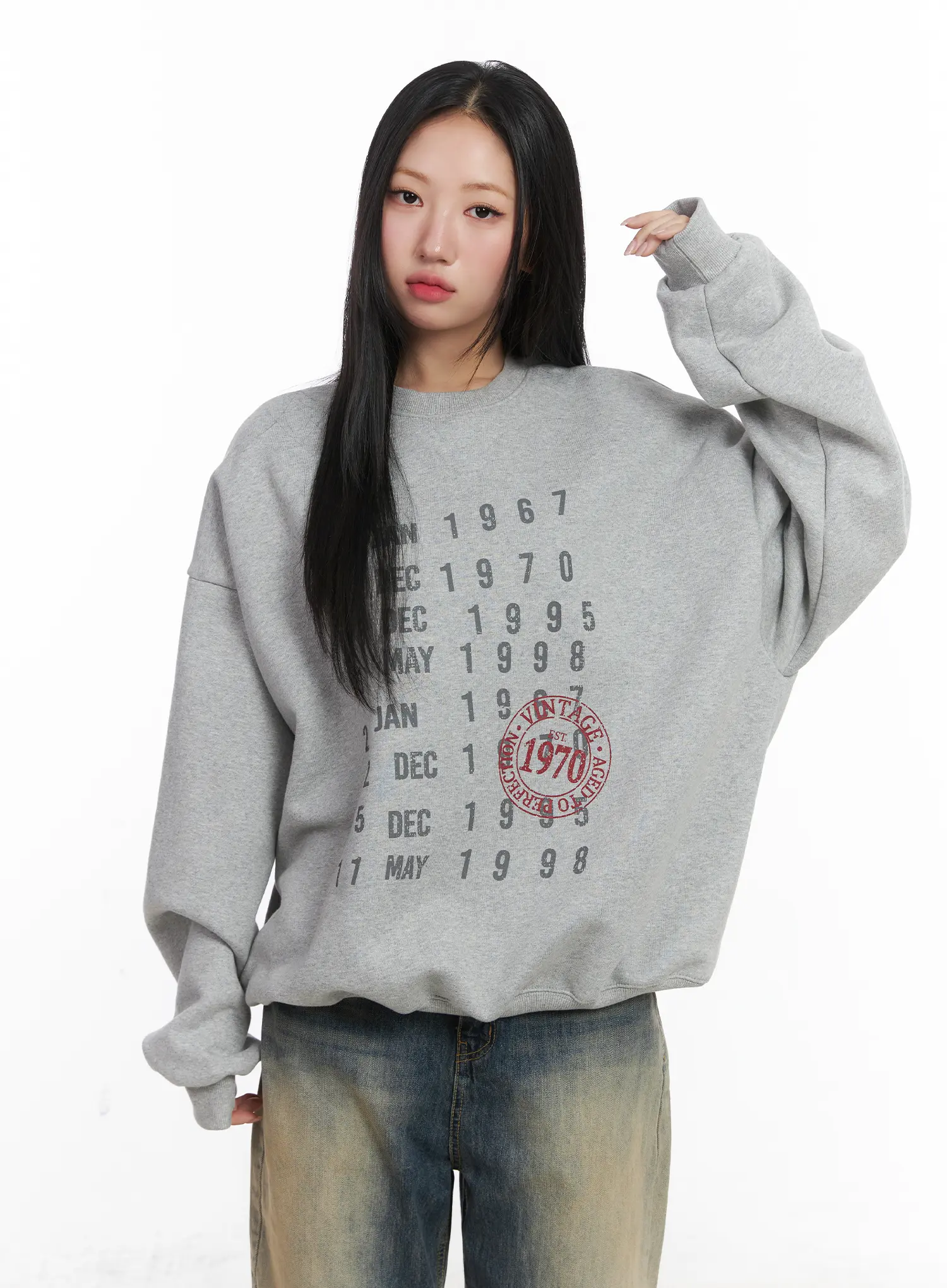 Comfy Graphic Oversized Sweatshirt CD530 - Image 10