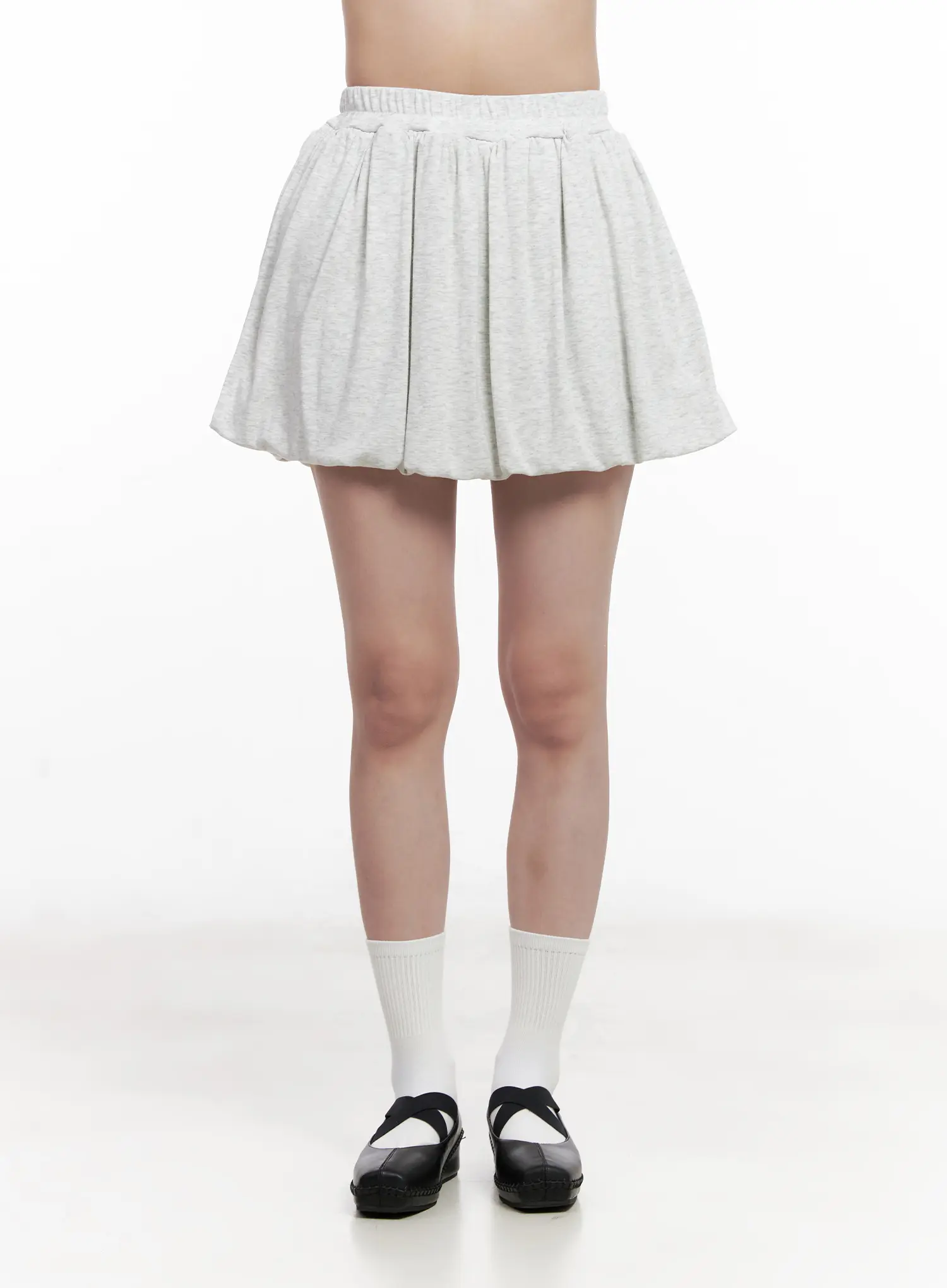 Comfy Gray Pleated Skirt CL516 - Image 2