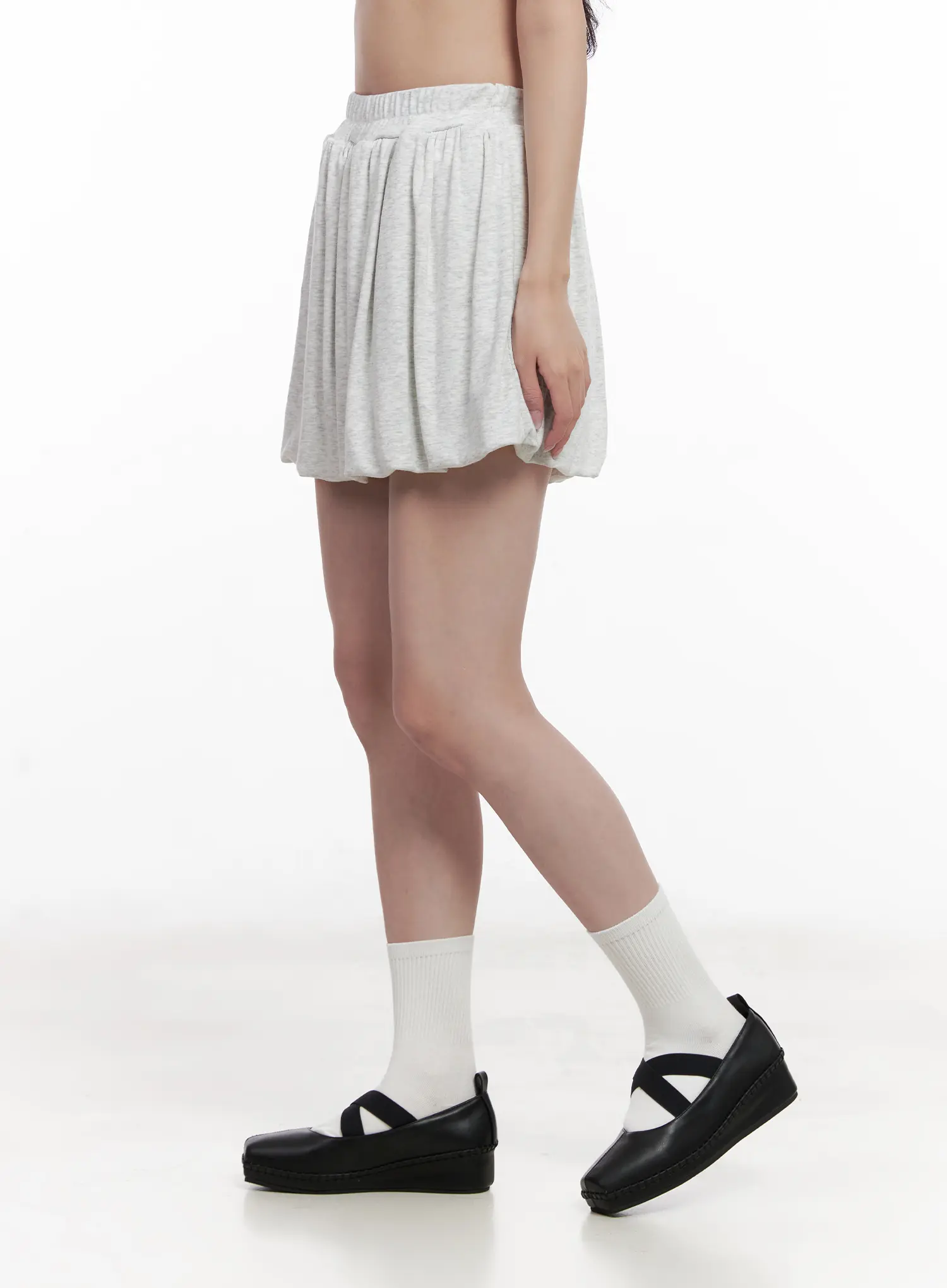 Comfy Gray Pleated Skirt CL516 - Image 3