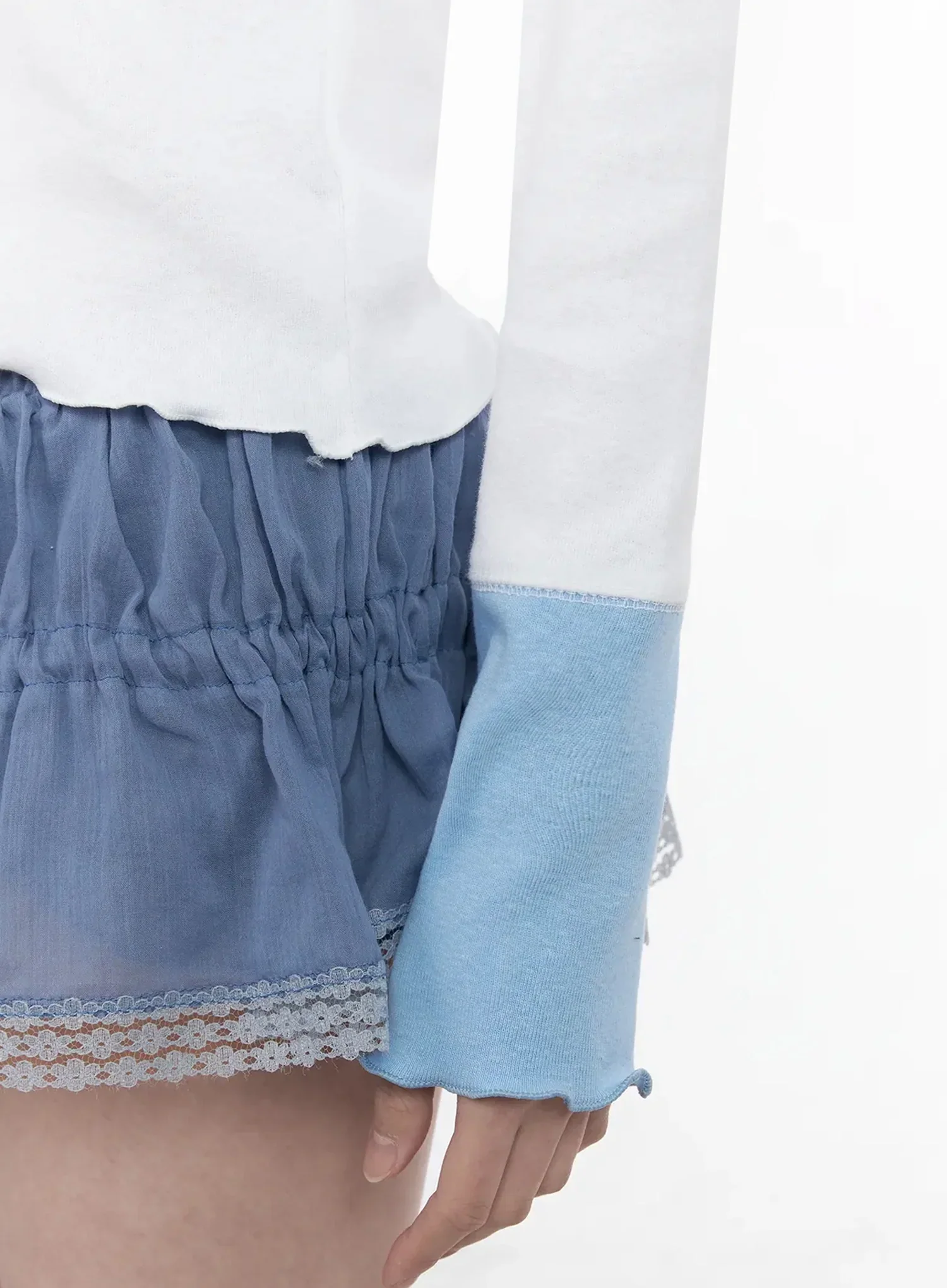Contrast Cuff Top IY511 - Image 9