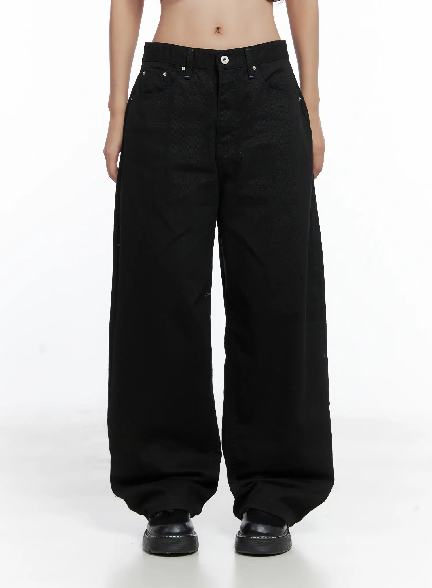 Contrast Stitch Wide-Leg Pants CS502 - Image 8