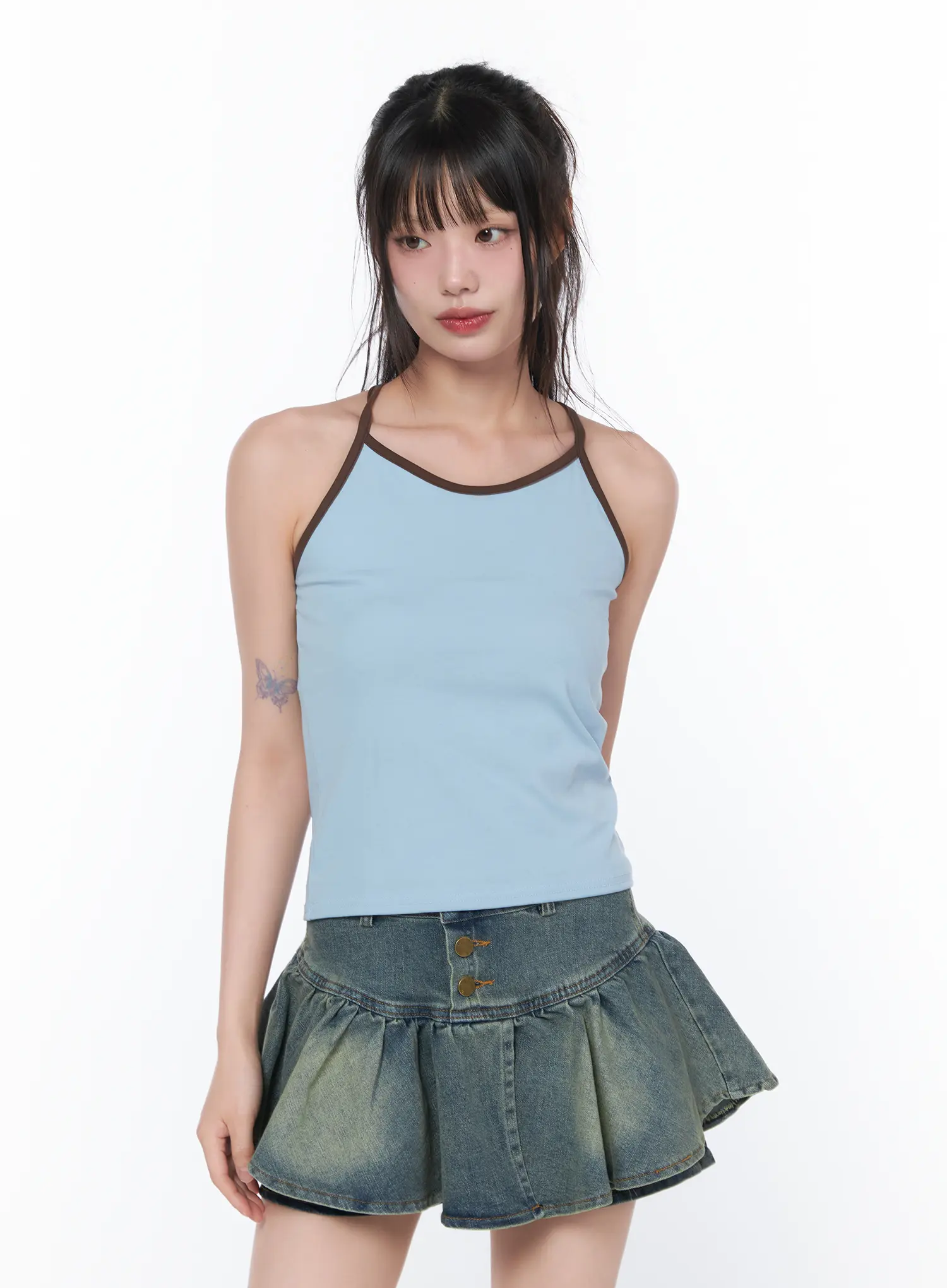 Contrast Trim Tank Top CA528 - Image 4