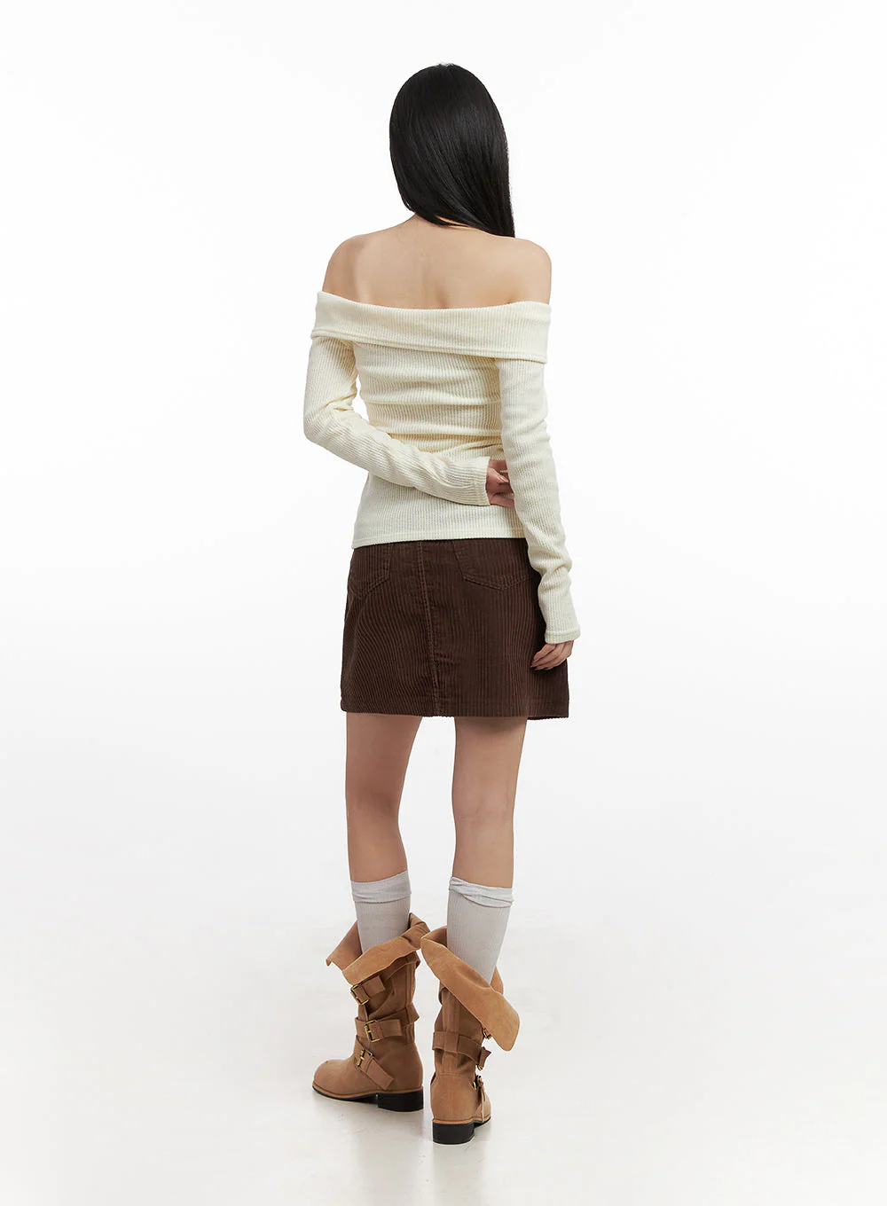 Corduroy Midi Skirt CN426 - Image 5