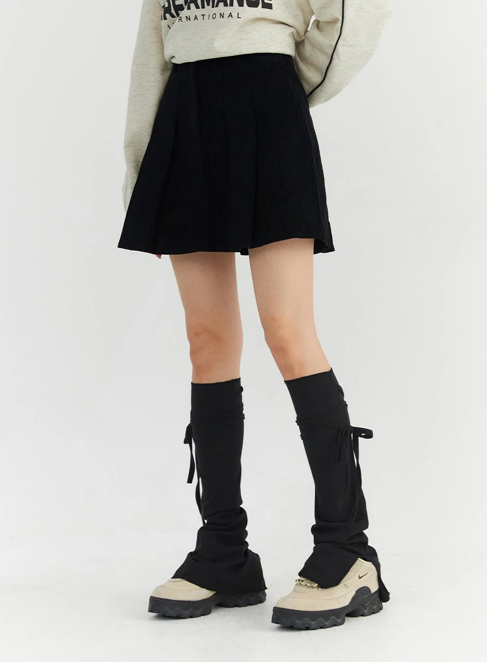 Corduroy Pleated Mini Skirt CO330 - Image 5