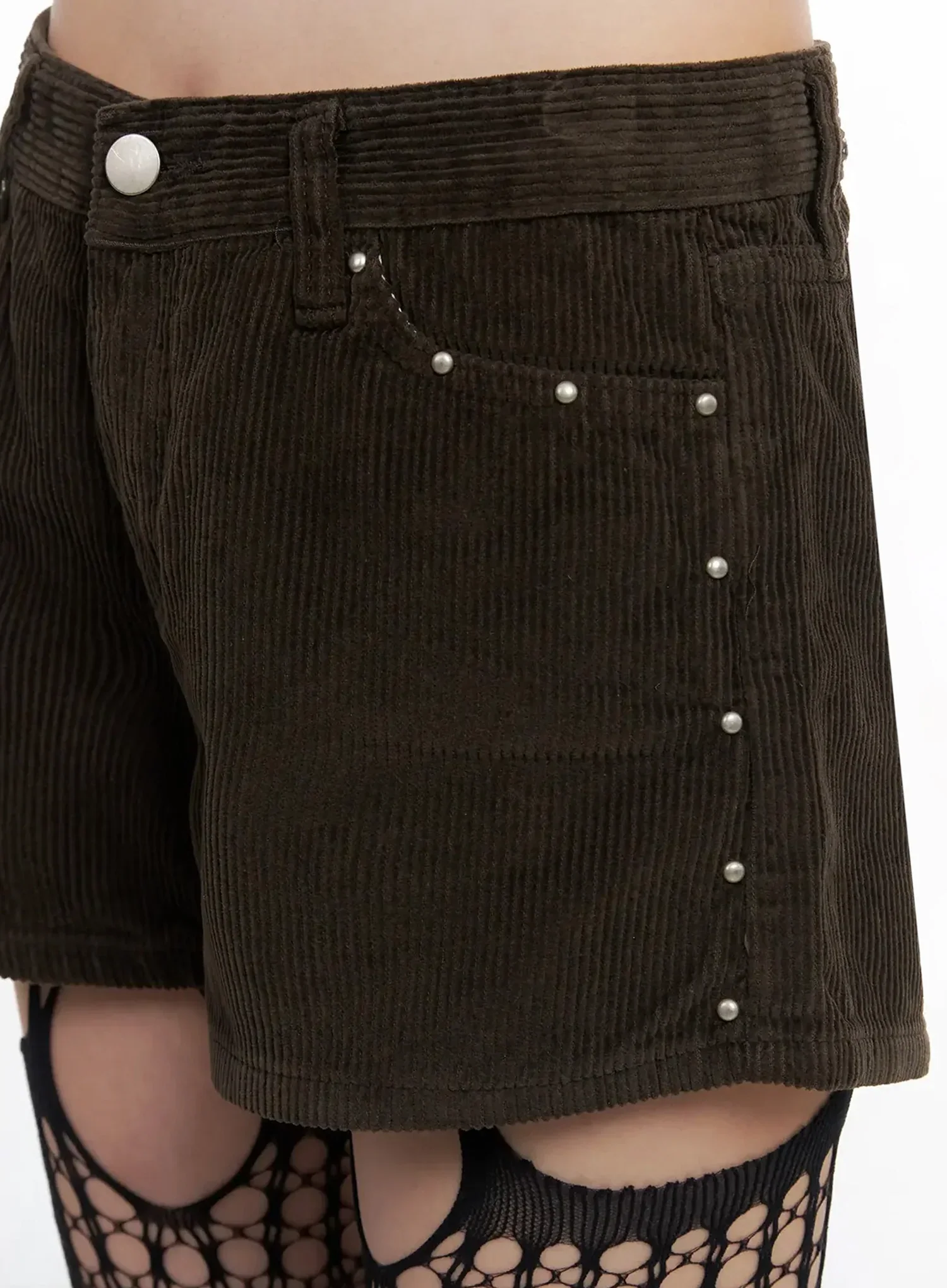 Corduroy Studded Shorts IN525 - Image 4