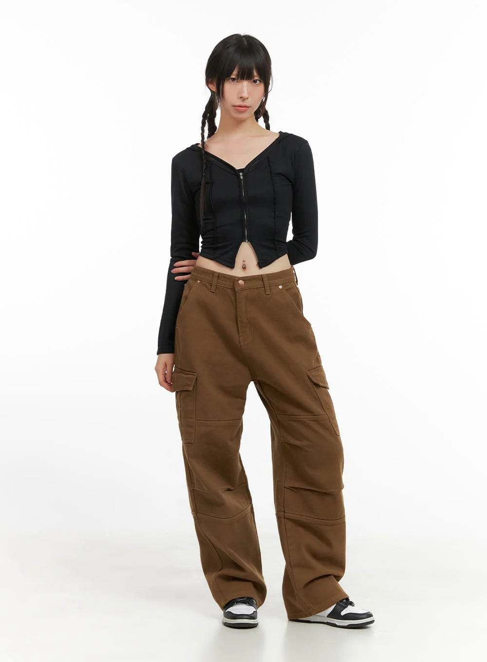 Cotton Cargo Loose Fit Pants CG420 - Image 2