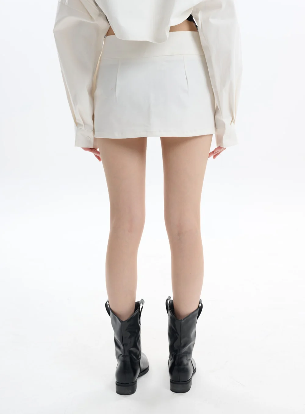 Cotton Chic Zip-Up Mini Skirt IF413 - Image 5