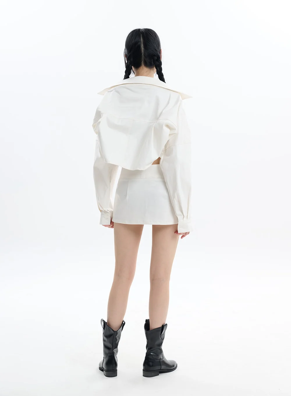 Cotton Chic Zip-Up Mini Skirt IF413 - Image 7