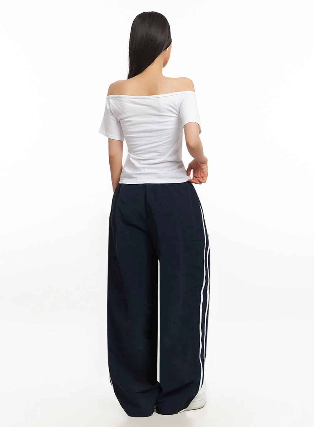 Cotton Graphic Off-Shoulder T-Shirt IA507 - Image 12