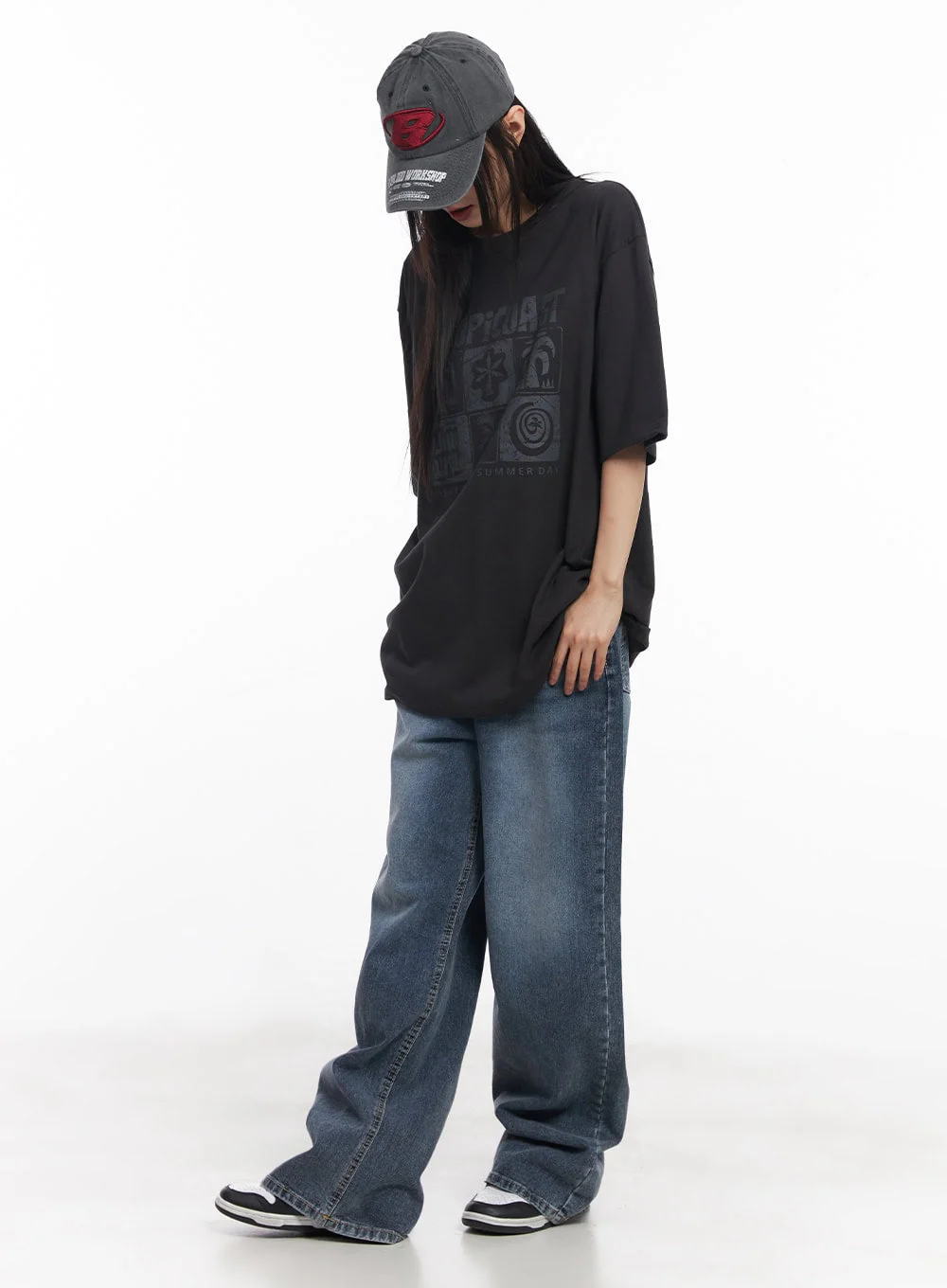 Cotton Graphic Oversized Tee CY514 - Image 9