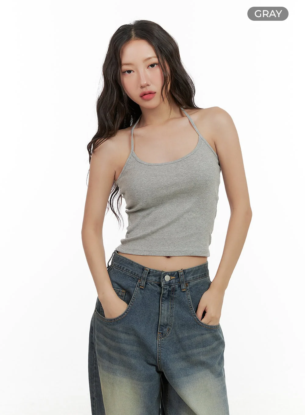 Cotton Halter Crop Top CG423 - Image 7