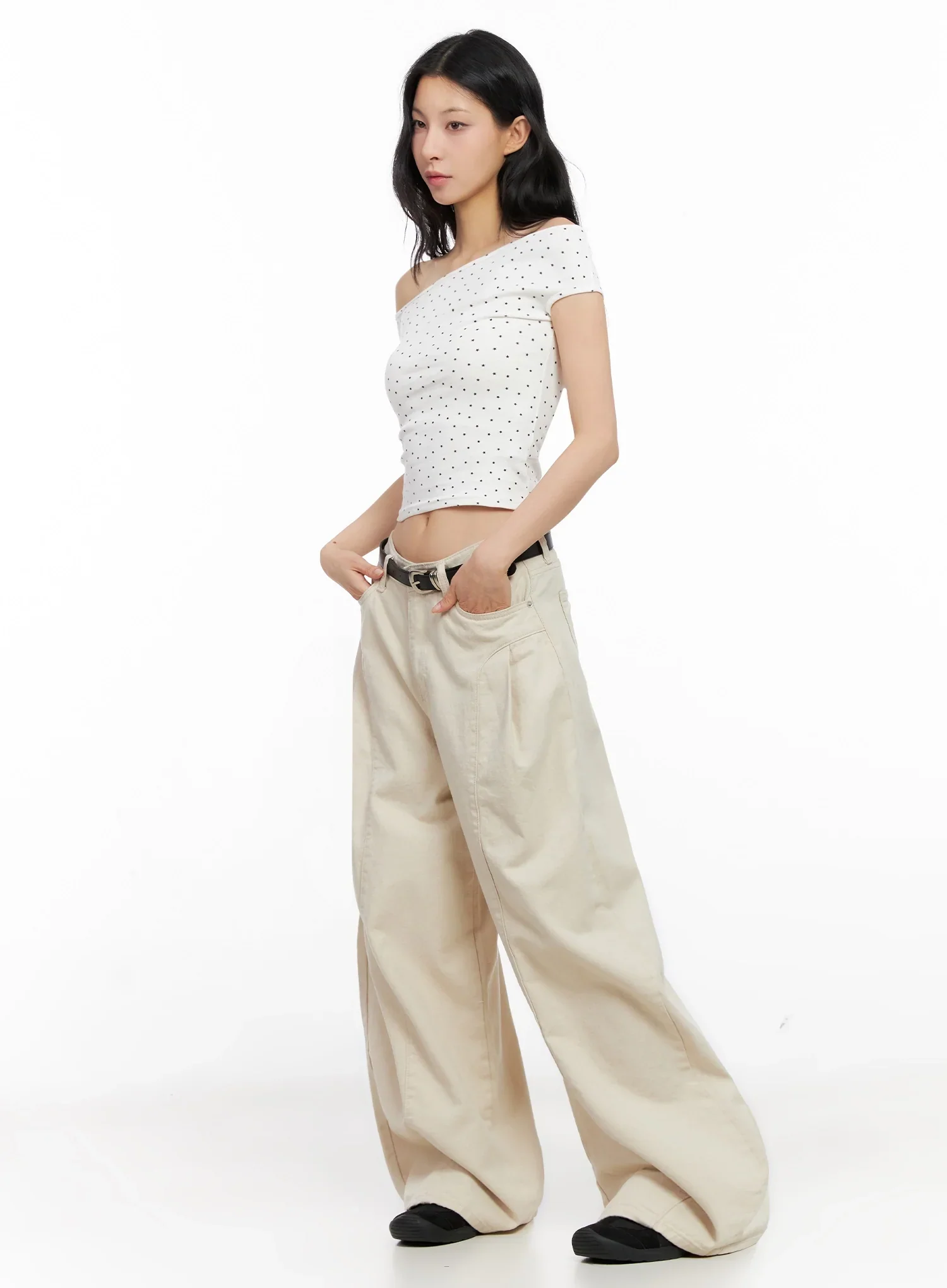 Cotton Oversized Wide-Leg Pants IG508 - Image 6