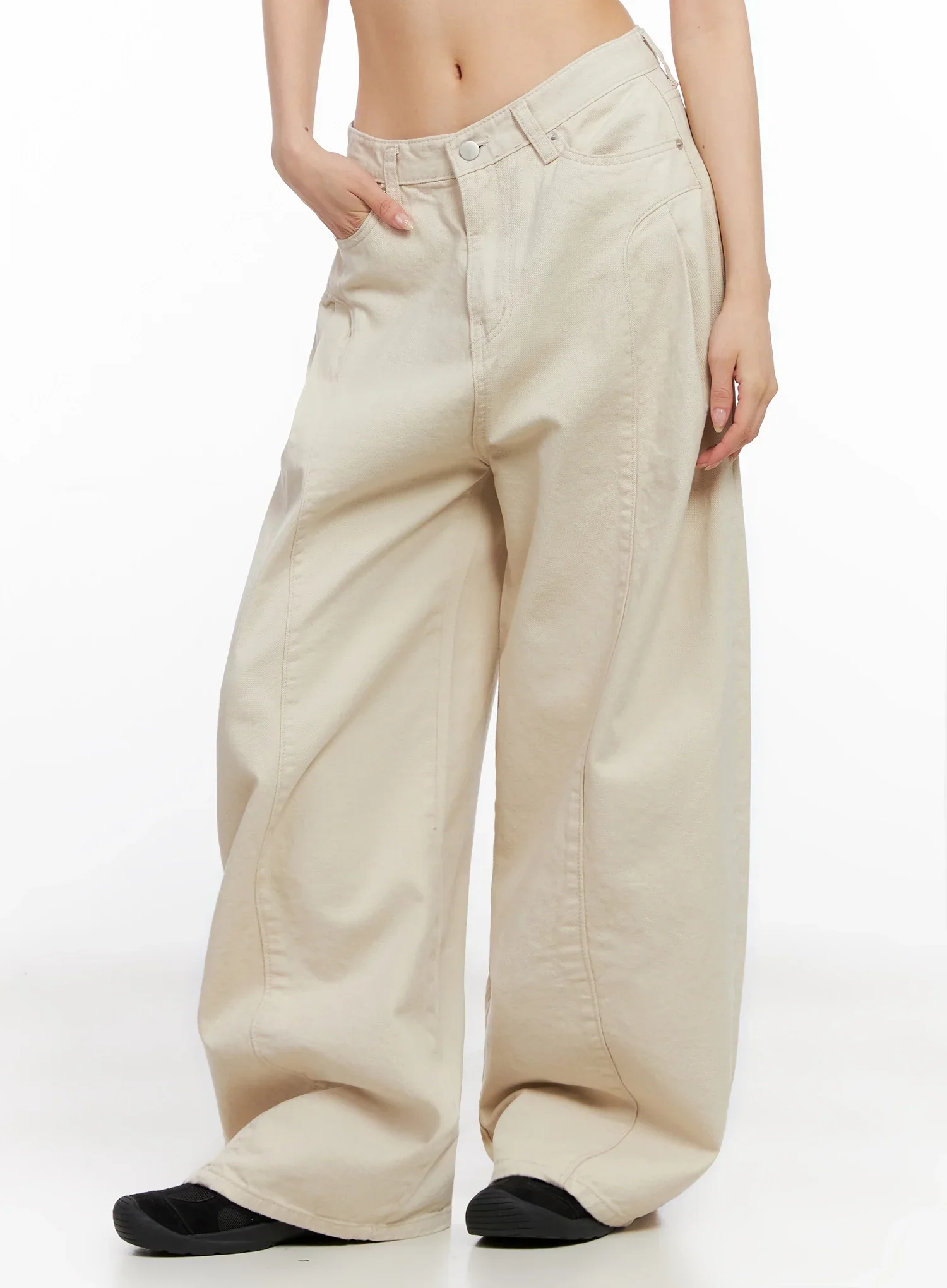 Cotton Oversized Wide-Leg Pants IG508 - Image 7