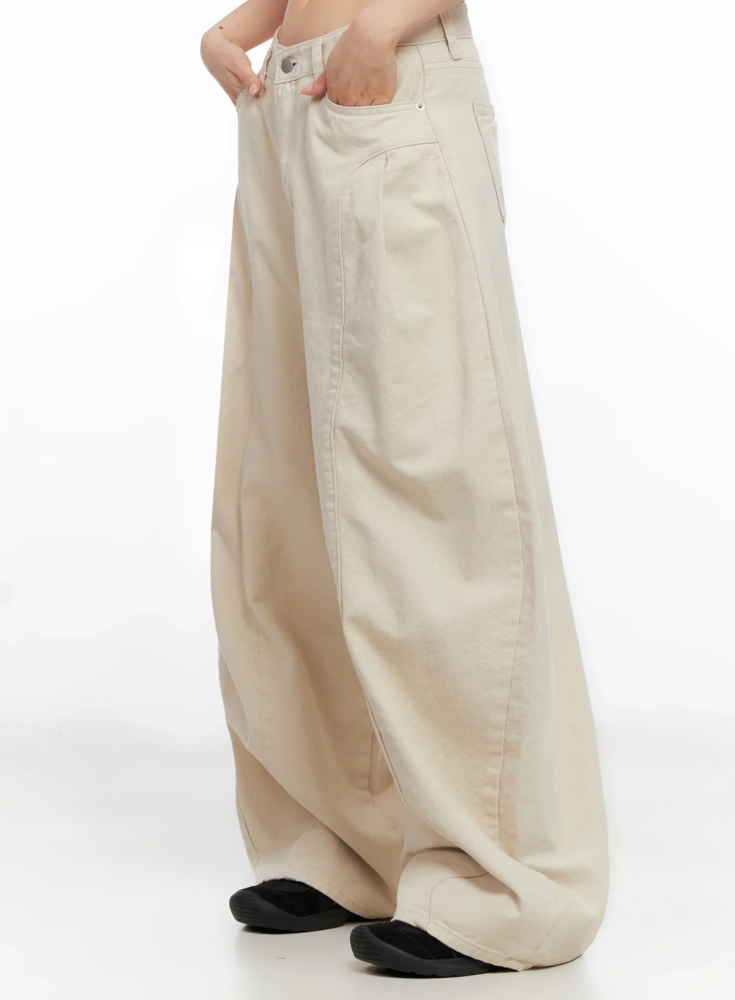 Cotton Oversized Wide-Leg Pants IG508 - Image 8