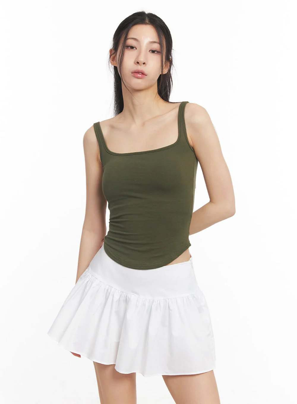 Cotton Square-Neck Tank Top IU504 - Image 16