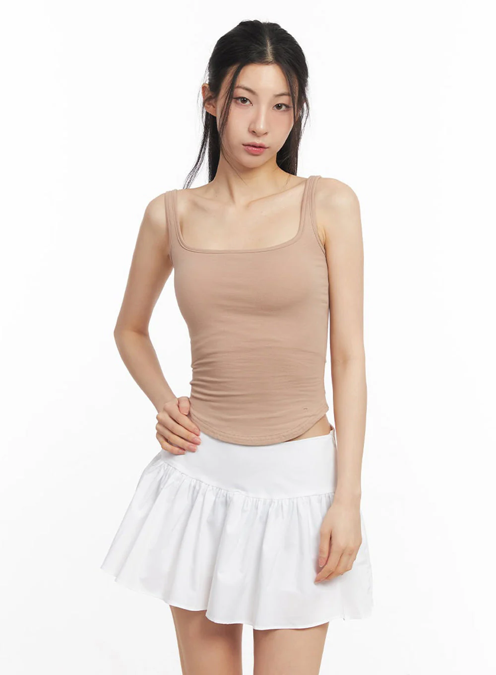 Cotton Square-Neck Tank Top IU504 - Image 6