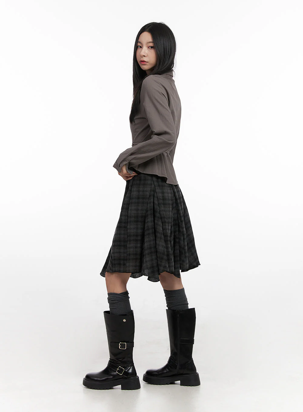 Cotton Strap Collar Shirt CN426 - Image 3