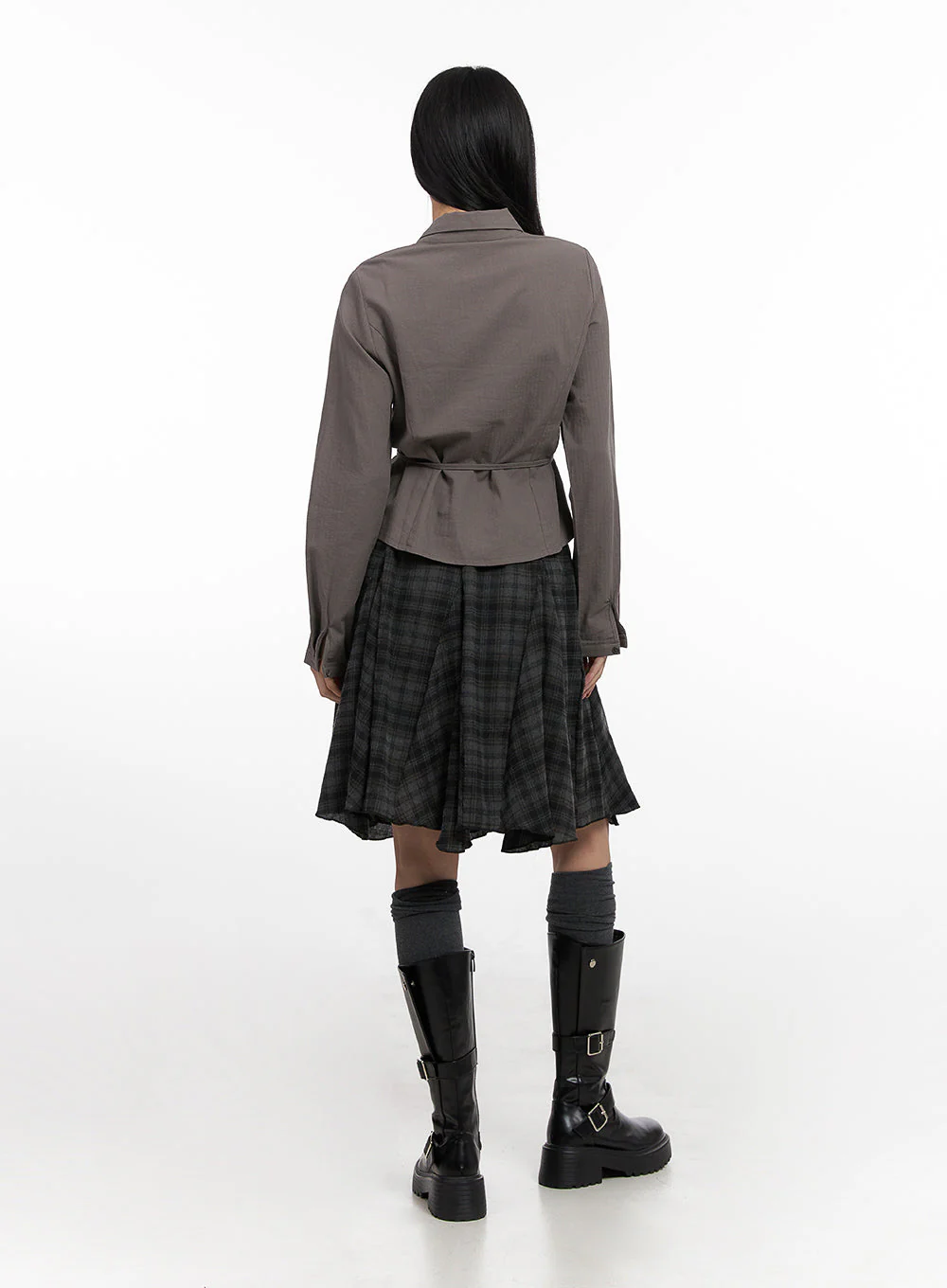 Cotton Strap Collar Shirt CN426 - Image 4