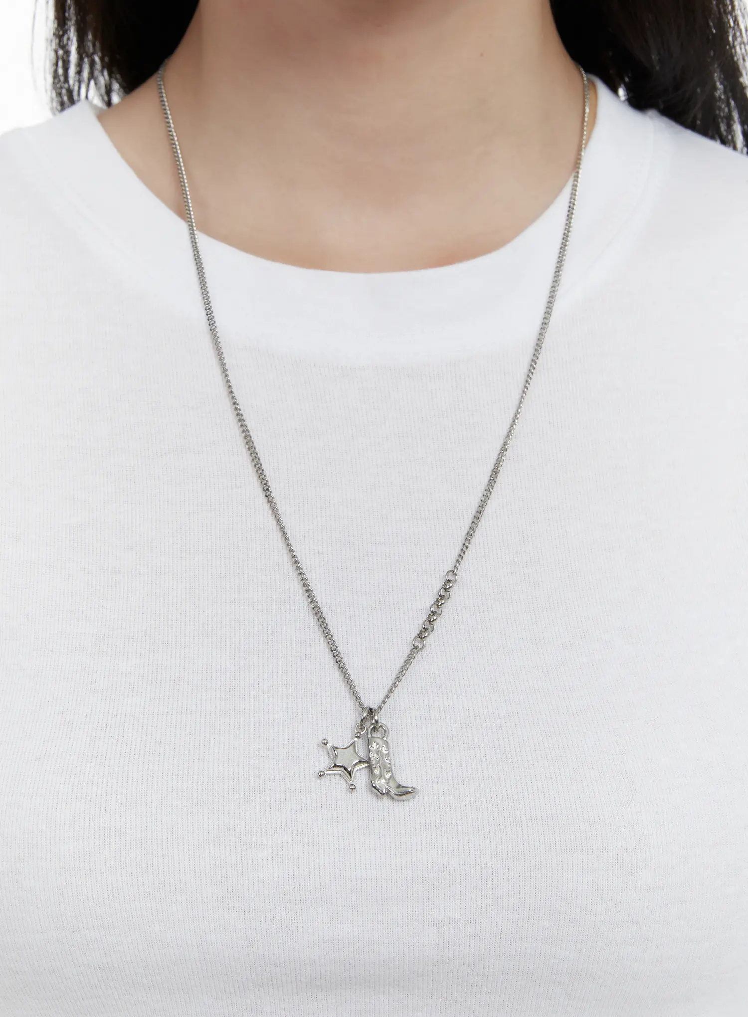 Cowboy Boot Charm Necklace F502