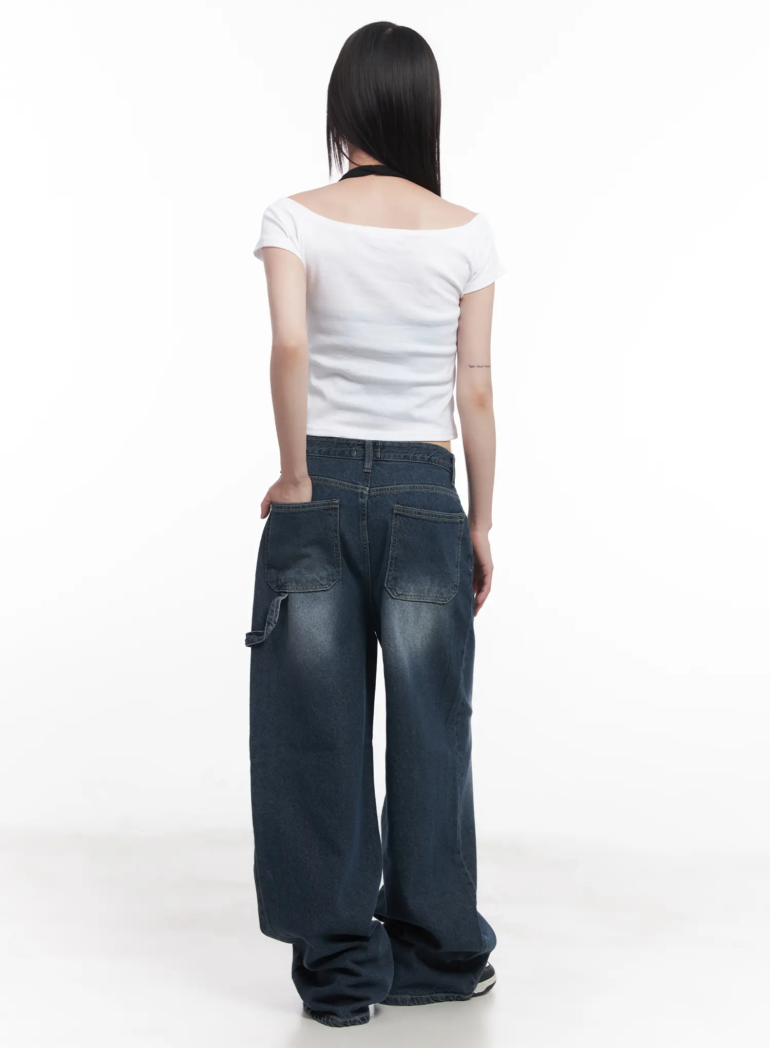 Cowboys Off-Shoulder Crop Tee CU518 - Image 5